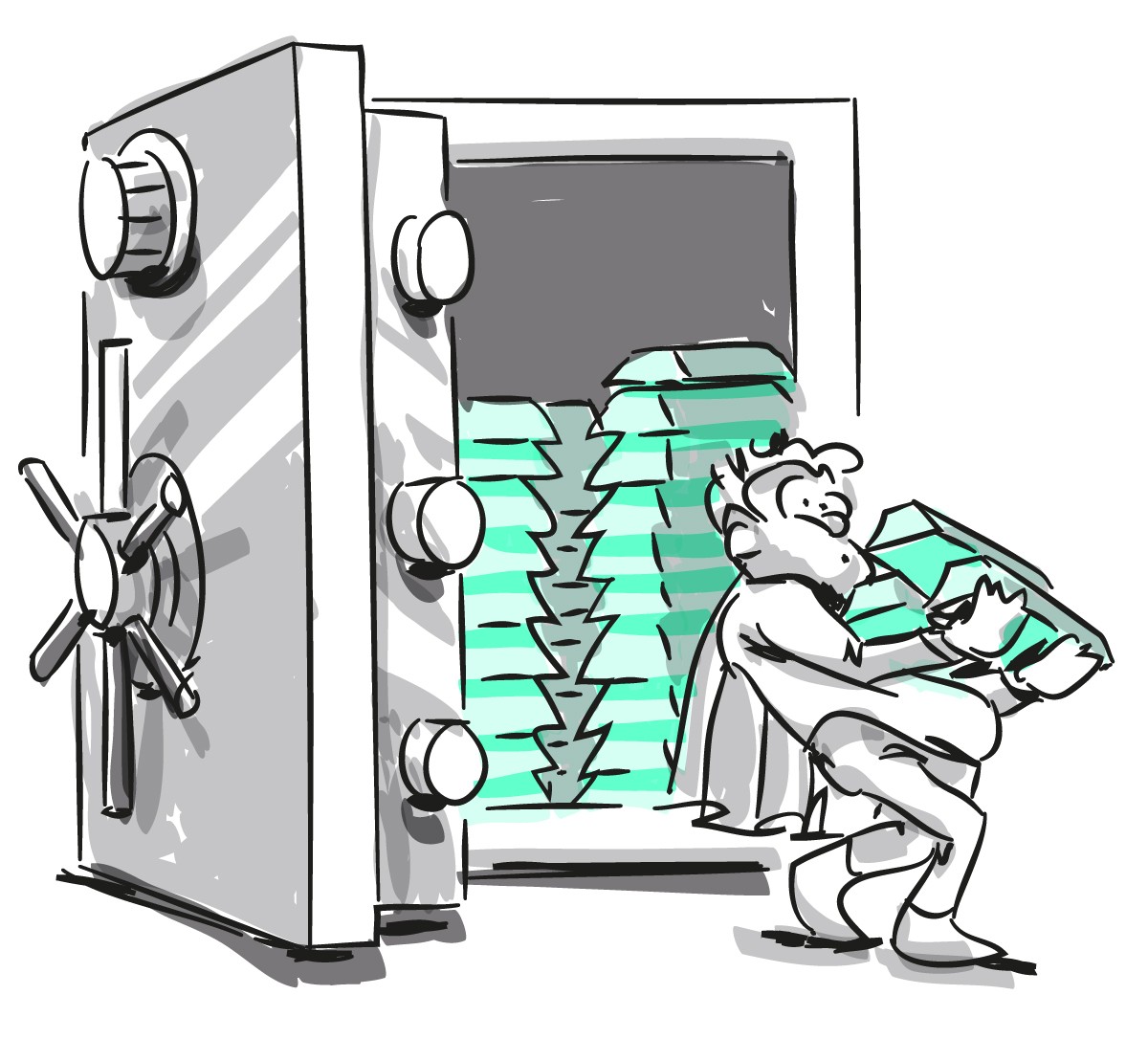 Informationssicherheitsmanagementsystem illustriert AOK-Systems ixtract Sammlung